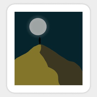 Under the moon light Sticker